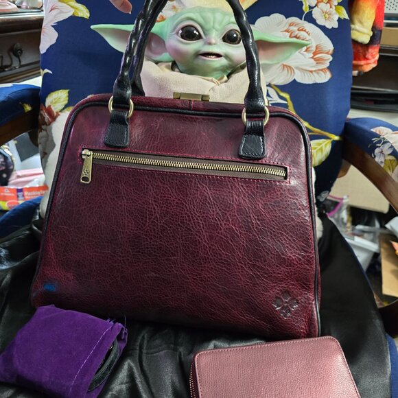 Patricia Nash Provencal Red Artesa Frame Embroidery Satchel & Coach Wallet - Picture 4 of 13